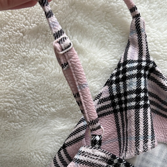 No Boundaries Mini Dress Plaid Pink Womens Medium - Picture 12 of 12